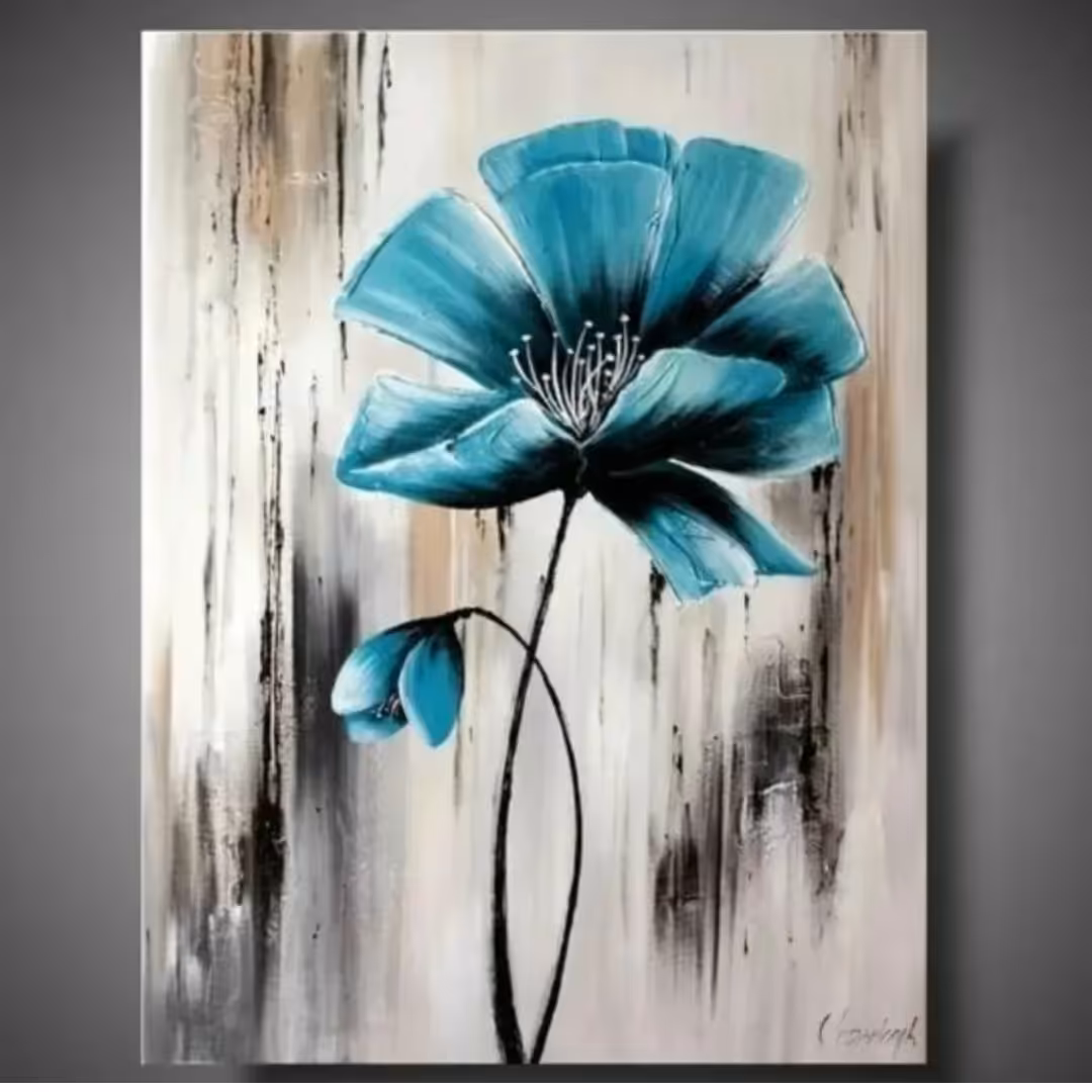 تابلو نقاشی مدل گل مدرن 1 