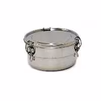 ظرف غذا گرد دو طبقه لاستیک دار کوچک