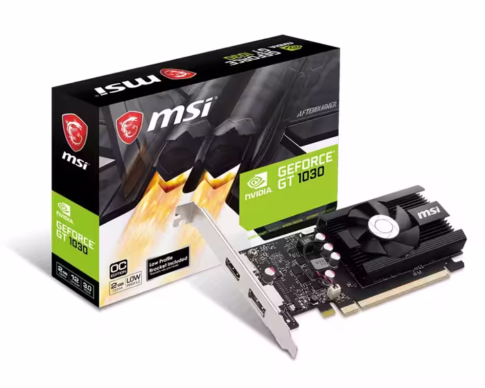 خرید کارت گرافیک ام اس آی Graphics MSI GeForce GT 1030 2GD4 LP OC با بهترین قیمت