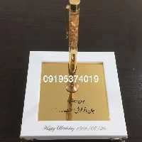 خودکار طلا  پایه دار با شناسنامه و حک اسم دلخواه 