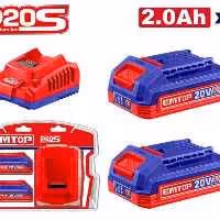 پک باتری و شارژر 20 ولت ایمتاپ EMTOP مدل ELBCPK1222