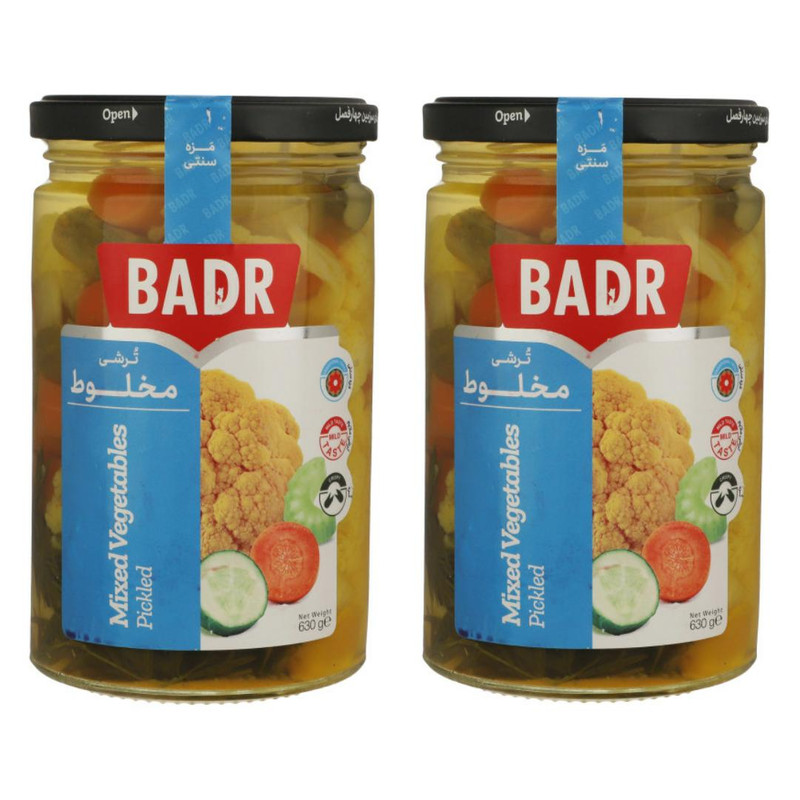 ترشی مخلوط بدر - 630 گرم بسته 2 عددی