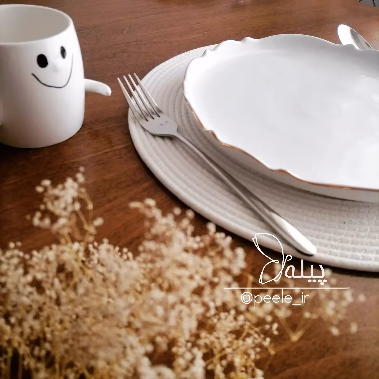 زیر بشقابی مدل 8نفره  قیطانی پیله 