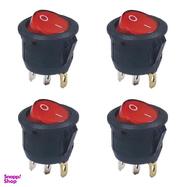 کلید راکر مدل 3P-SQ-R بسته 4 عددی