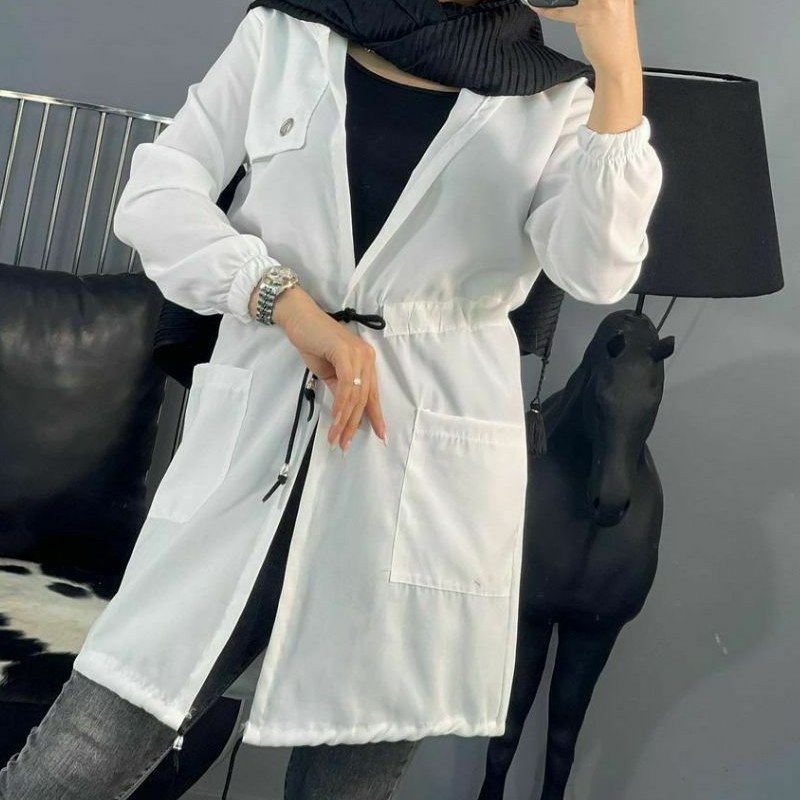 مانتو پاییزه کلاهدار میکرو شیک و جذاب