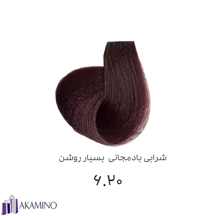 رنگ مو DF شرابی بادمجانی بسیار روشن شماره 620