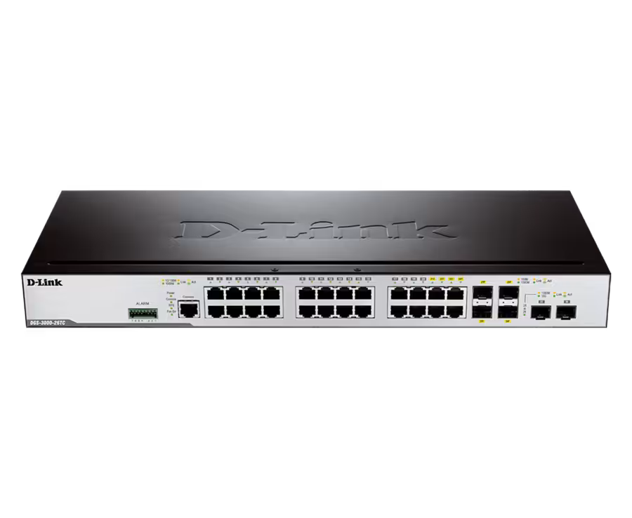 سوئیچ 26 پورت قابل مدیریت دی لینک مدل DGS-3000-26TC