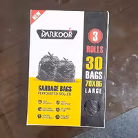کیسه زباله 3رول90عددی دارکوب.سایزبزرگ70در85