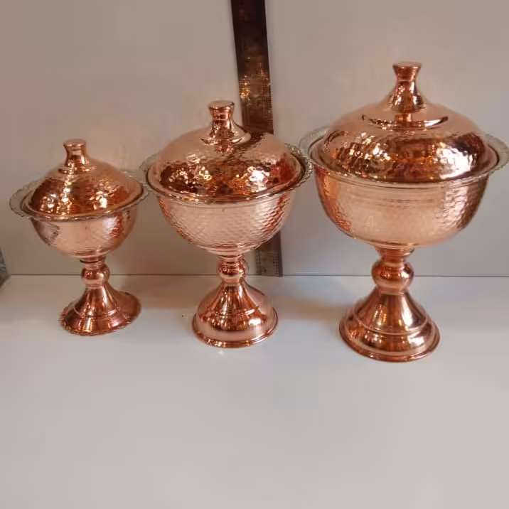 شکلات خوری،گزخوری،قندان مسی سایزکوچک  کد 85-104