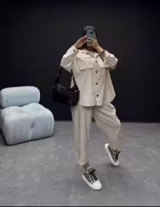 ست پیراهن شلوار لنین