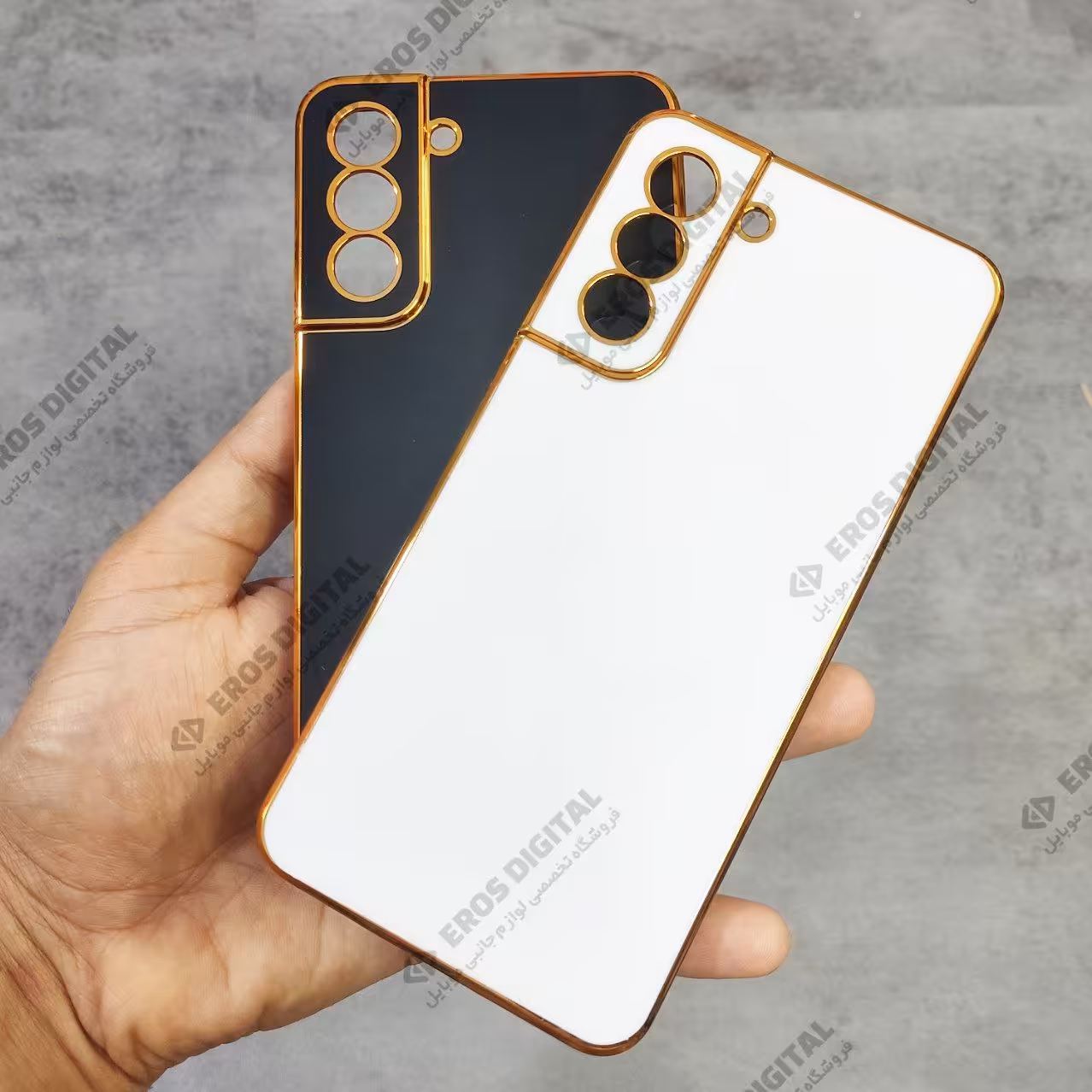 قاب مای کیس سامسونگ S21 FE دور طلایی الکتروپلیتینگ (کپی) - سبز