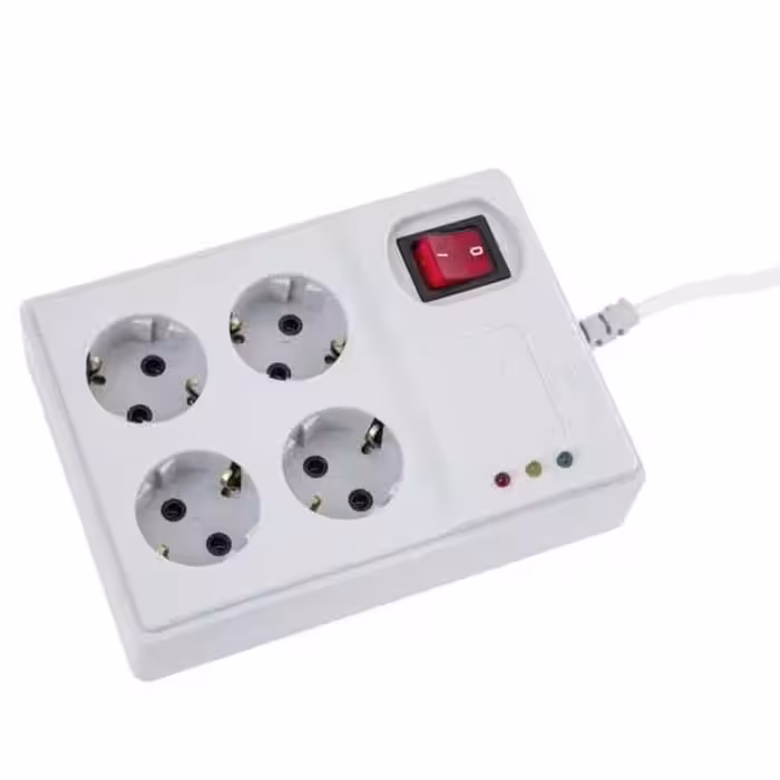 محافظ برق چهار خانه پارت مدل 773 ارت دار کابل 5متر