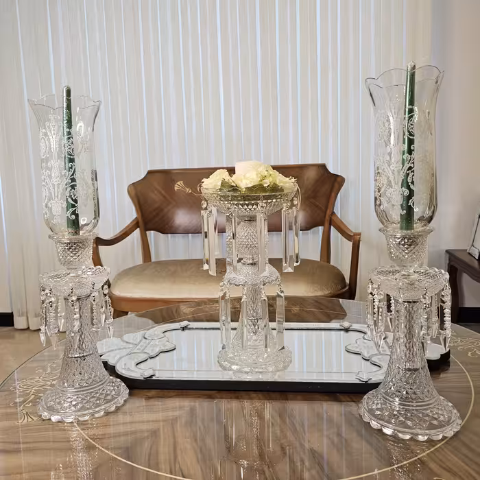 شمعدان باکارات مدل میخی ارتفاع 55 cm 