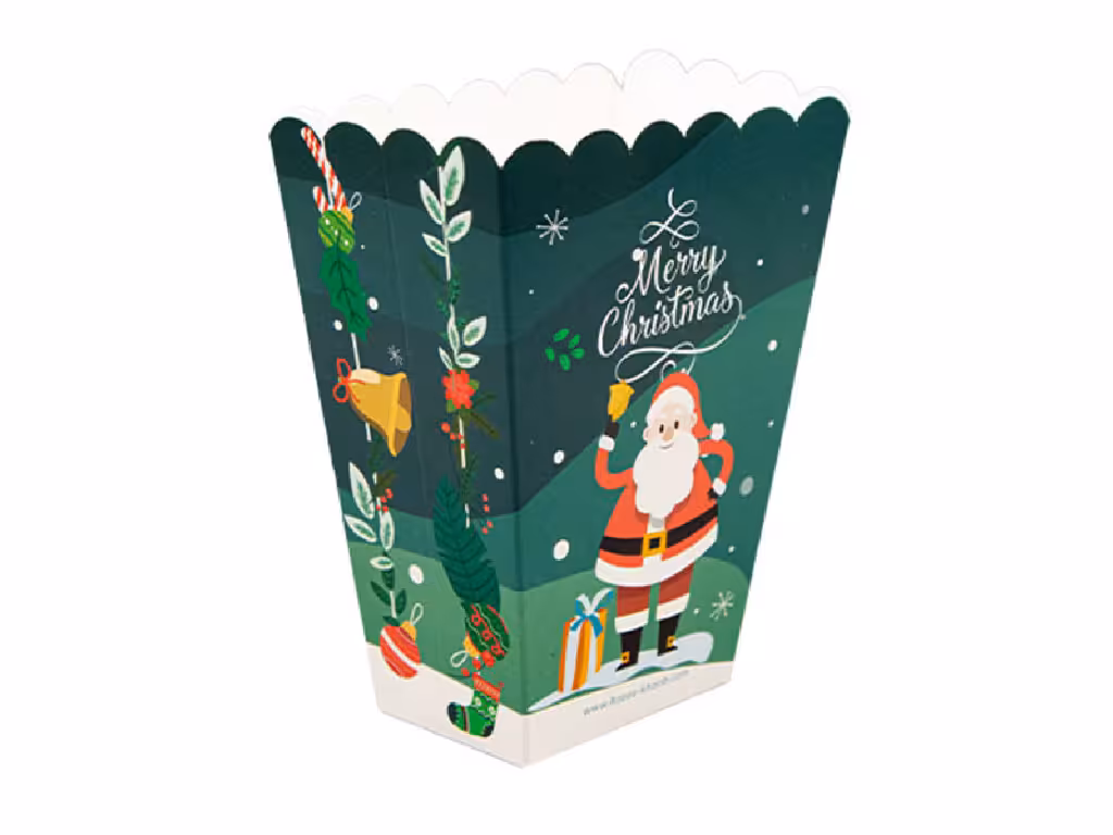 ظرف پاپ کورن تم کریسمس (10 عددی)