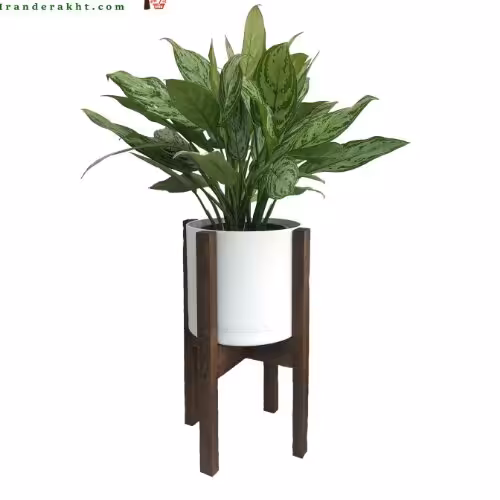 پایه گل وگلدان چوبی ساده