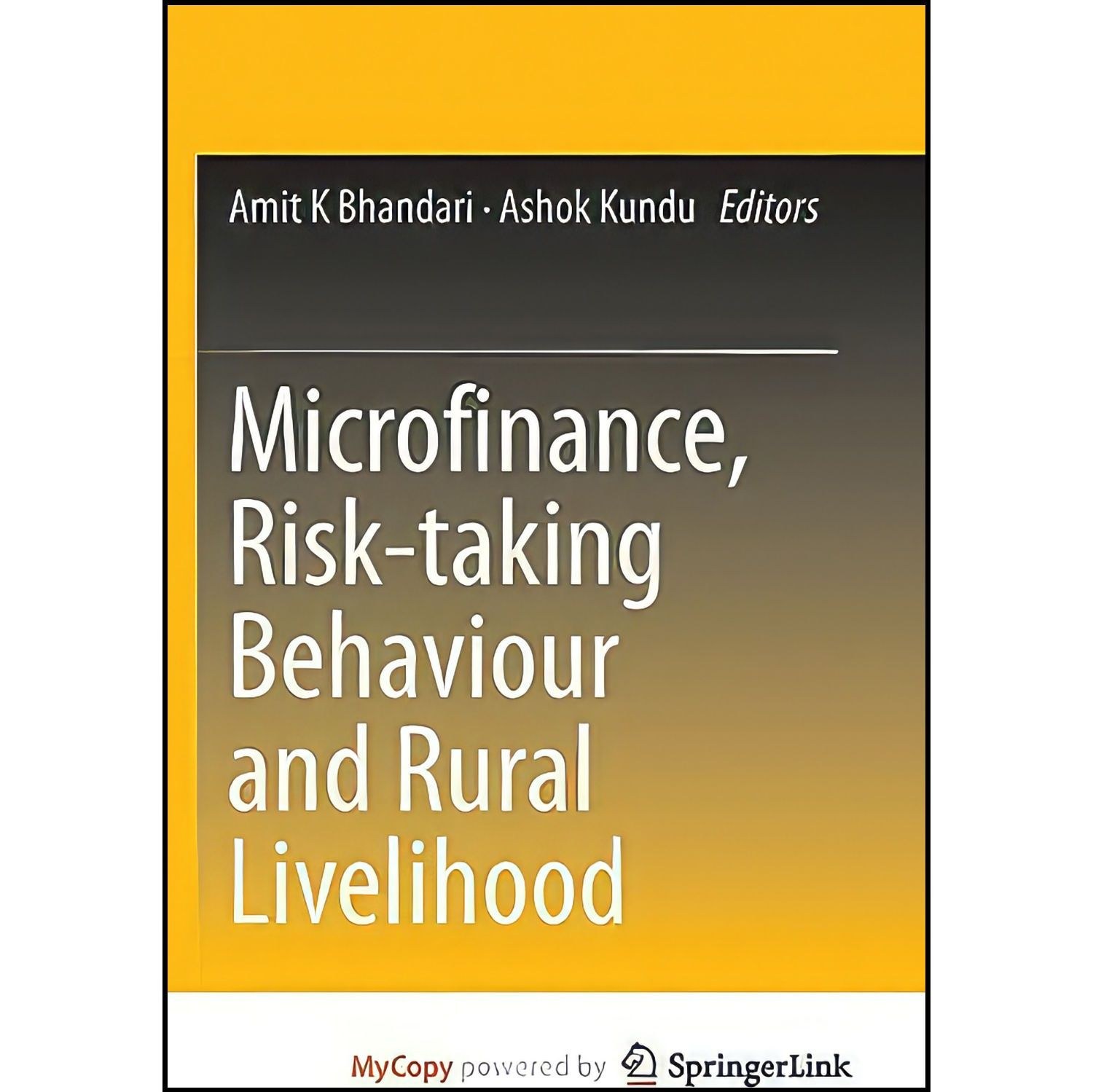 کتاب زبان اصلی Microfinance Risktaking Behaviour and Rural Livelihood