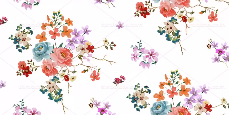 وکتور بک گراند گل رنگارنگ | گرافیک با طعم تربچه