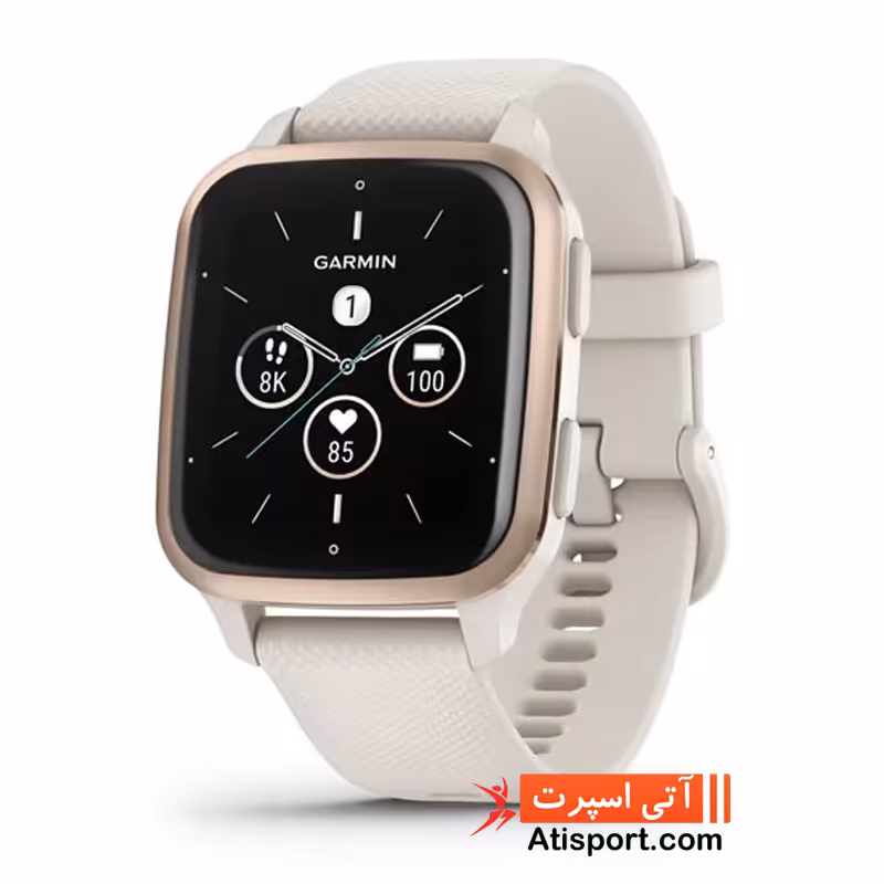 ساعت ورزشی هوشمند گارمین Venu Sq 2 Music Edition Peach Gold کد 270011