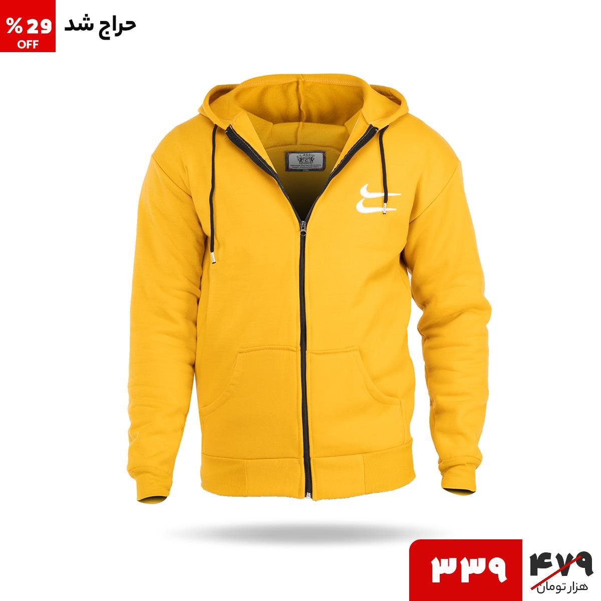 سویشرت زیپ دار Nike مردانه مدل 39894 اسپان زرد