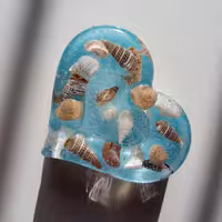 شمع قلبی ژله ای آبی