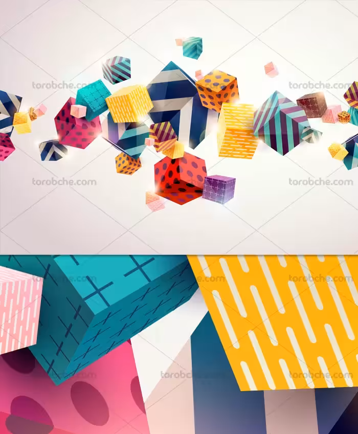 وکتور جعبه با طرح های مختلف | گرافیک با طعم تربچه