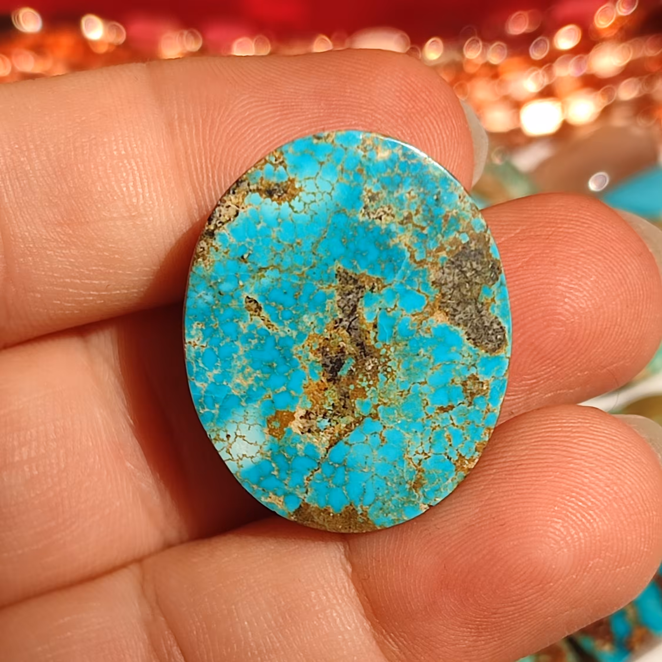 نگین فیروزه نیشابور با وزن 11.3 گرم