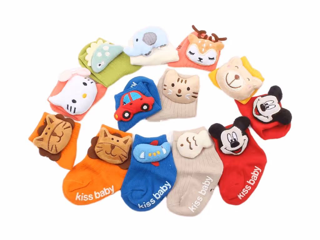 جوراب استپ دار طرح برجسته (12-9 ماه)