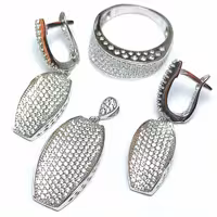 نیم ست نقره جواهری آبکاری رادیوم 1