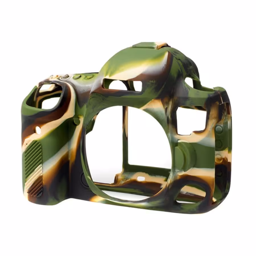 کاور سیلیکونی کانن Silicon cover of Canon camera Eos 5D Mark IV رنگ سبز ارتشی