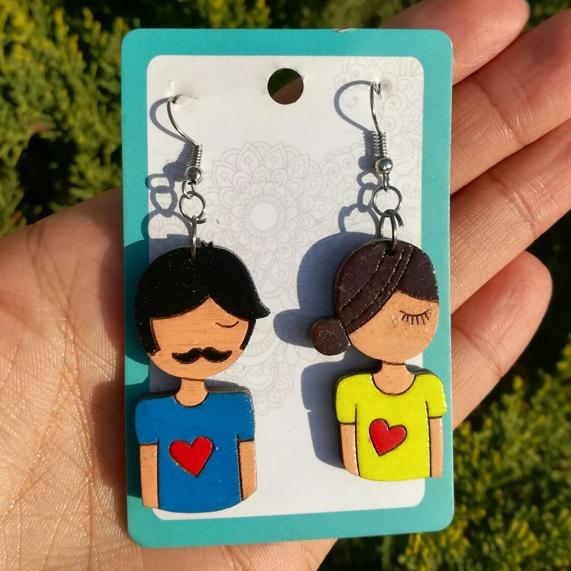 گوشواره چوبی کد 4