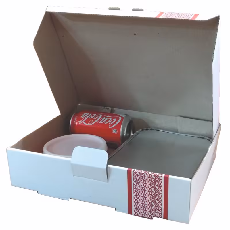 جعبه غذای بیرون بر تک پرسی رنگی بسته 100 عددی