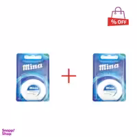 نخ دندان مینا (Mina) مدل Ultra thin با اسانس اکالیپتوس طول 50 متر مجموعه 2 عددی