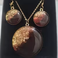 نیم ست دورنگ ورق طلا