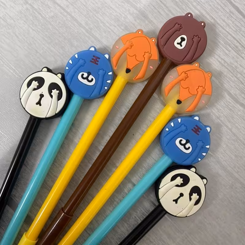 لوازم تحریر فانتزی رواننویس فانتزی طرح حیوانات خجالتی پک 4 عددی از هر حیوان یک عدد