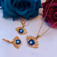 نیم ست طرح چشم زخم مارک zj با دوام رنگ عالی