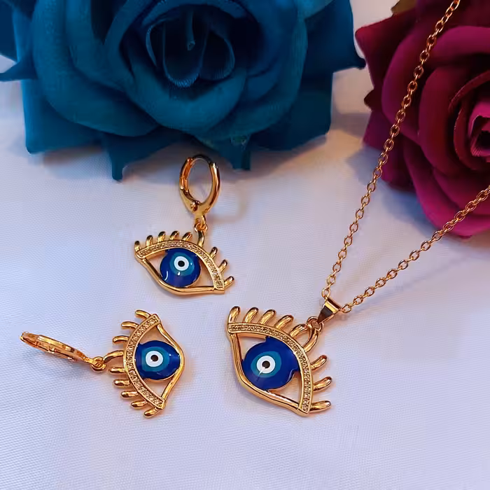 نیم ست طرح چشم زخم مارک zj با دوام رنگ عالی