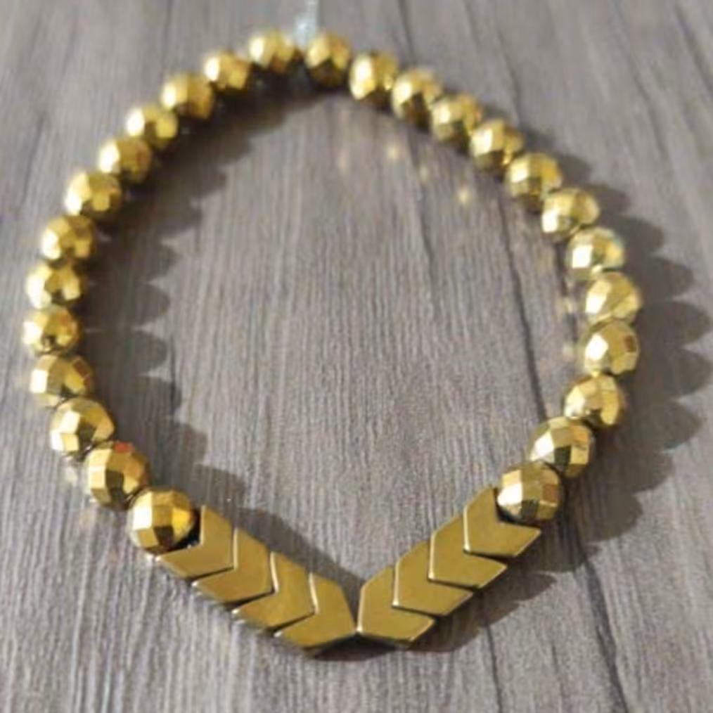 دستبند حدید طلایی اسپرت