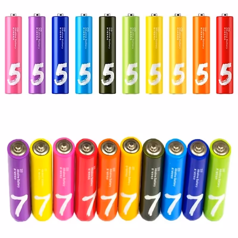 باتری قلمی و نیم قلمی آلکالاین شیائومی مدل ZI5 - ZI7 بسته 20 عددی