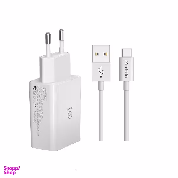 شارژر دیواری مک دودو مدل CH-7040 18W QC3.0 به همراه کابل تبدیل USB-C