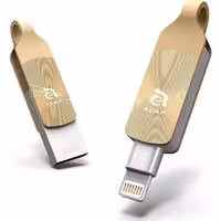 آدام المنتس فلش مموری لایتنینگ مدل iKlips DUO Plus ظرفیت 64 گیگابایت طلایی - Hiapple.ir