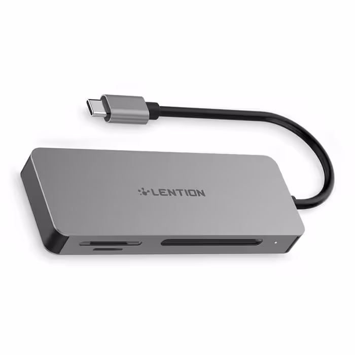 قیمت و خرید رم ریدر و کارت خوان USB-C سه پورت لنشن مدل C12 | یاس ارتباط