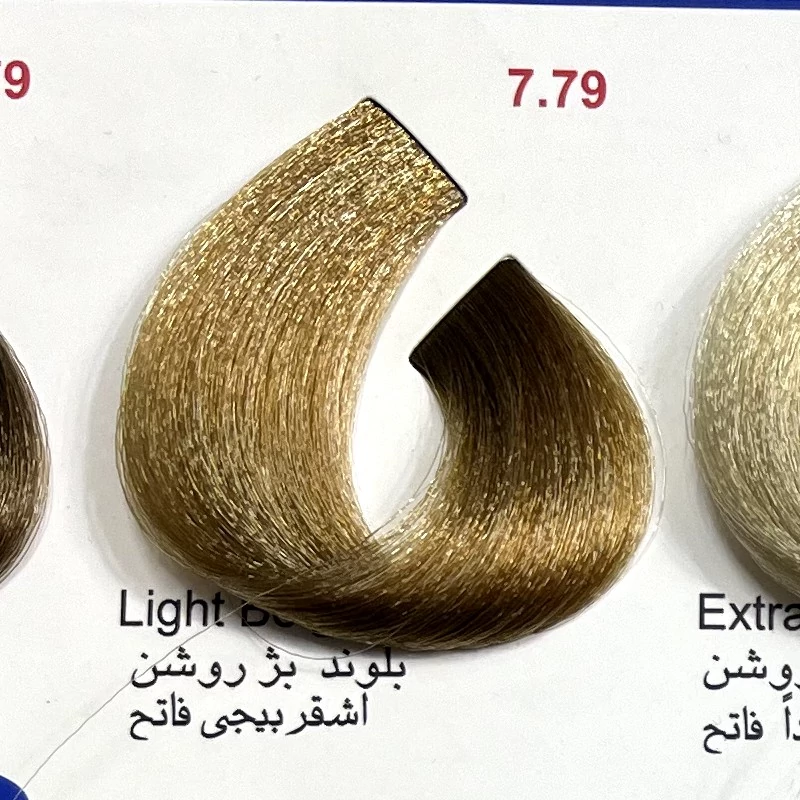 بلوند بژ روشن 779 ،رنگ مو کم آمونیاک پیلون ویک عدد اکسیدان | amazonchi