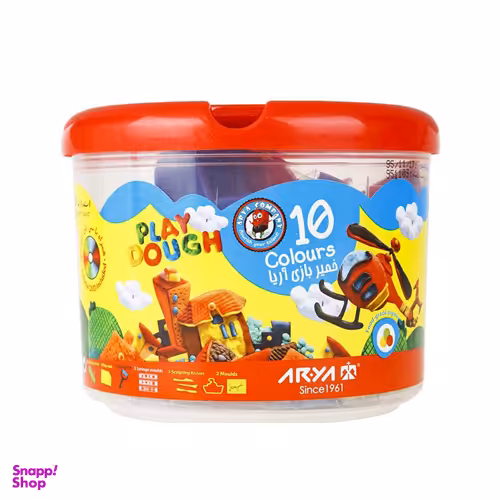 خمیر سطلی 10 رنگ DVD دار آریا (Arya)