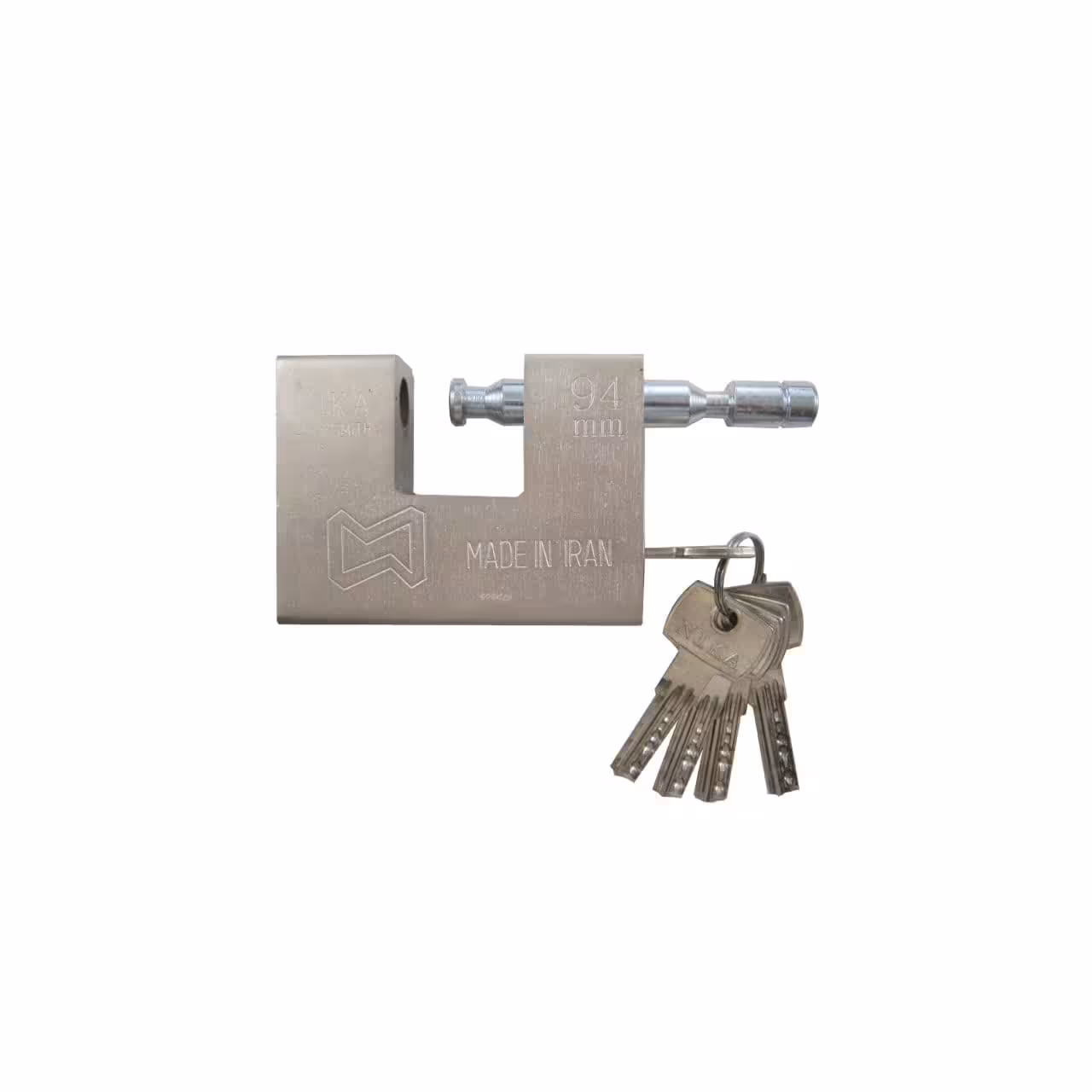 قفل کتابی سایز 94 فولادی لاکچری کروم براق 5 کلید کامپیوتری نیکا
