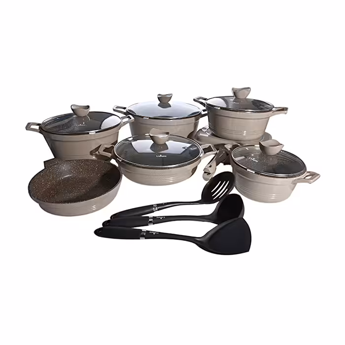 سرویس قابلمه 16 پارچه کلاسیک گرانیتی یونیک