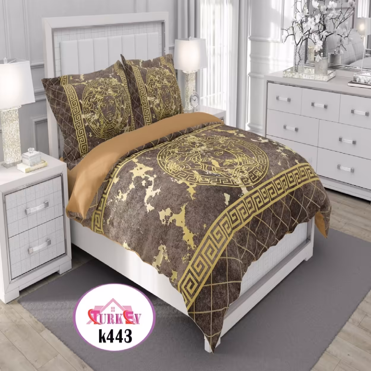 سرویس روتختی ترک إو turkev کد K-443 دونفره 6 تکه