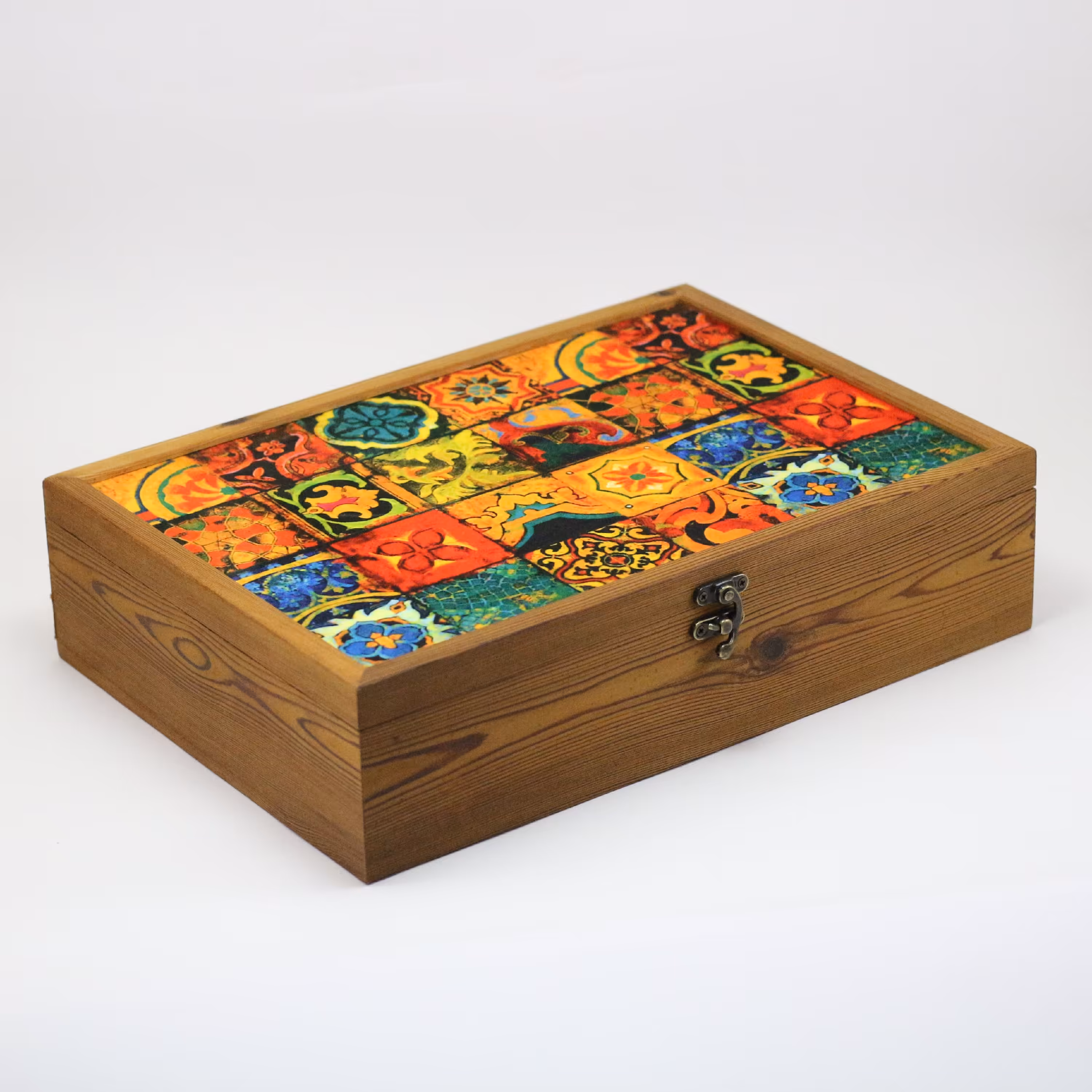 جعبه چوبی چای و دمنوش مدلG15 سایز35در25