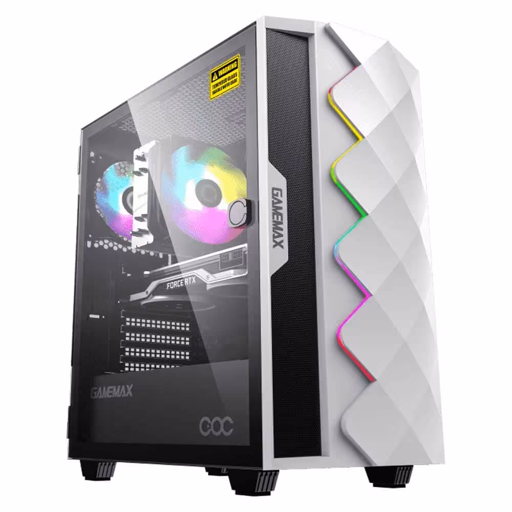 کیس گیم مکس GameMax Diamond COC White