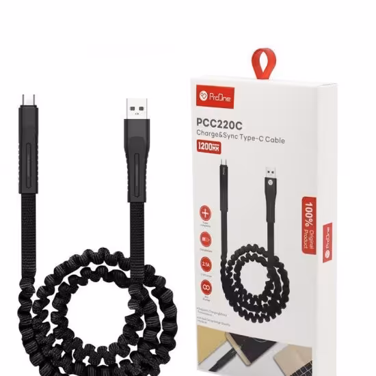 کابل تایپ سی (Type-C) طول 1.2 متر پرووان (ProOne) مدل PCC220C

