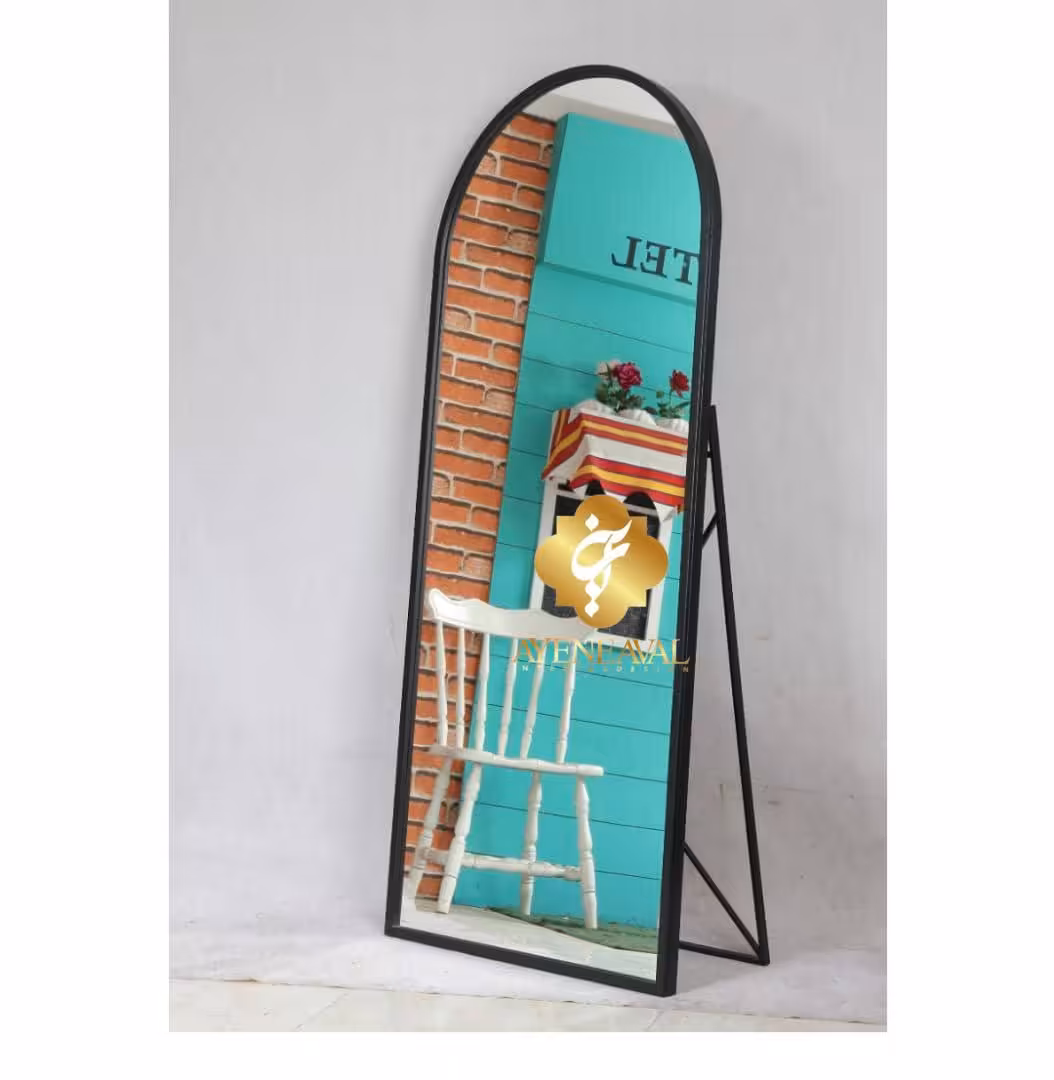 آینه قدی مدل ماه بانو | قاب فلزی | پایه ثابت | سایز 80*180 سانتیمتر - آینه اول
